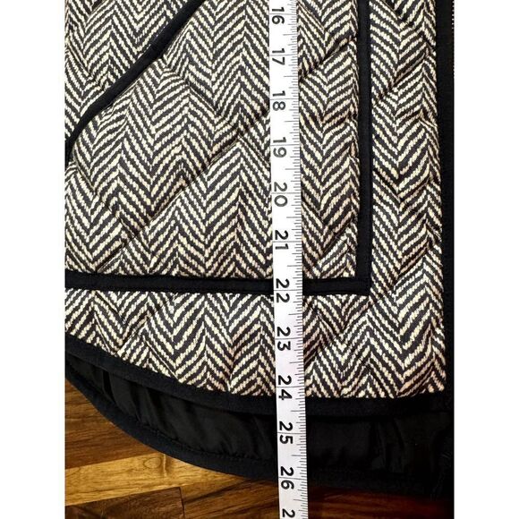 J. Crew Herringbone Print Quilted Puffer Vest EUC Sz S // preppy // equestrian / - Picture 7 of 10
